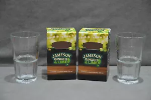 2x Jameson Irish Whiskey Ginger & Lime Glass Tumblers New In Gift Box Christmas - Picture 1 of 10