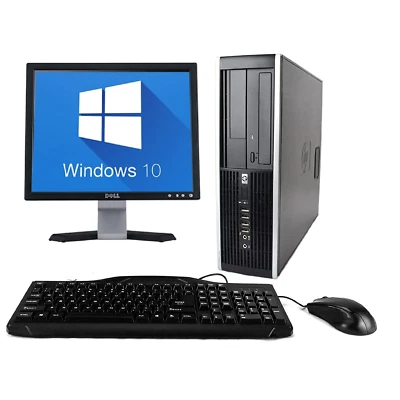 DESKTOP PC DELL HP Computer & TFT Monitor i5 16GB RAM 500GB HDD + SSD Windows 10 - Image 1 of 4