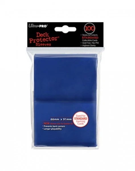 Ultra Pro 100 Deck Protector Sleeves Blue Standard Card Size 826925 - Image 1 of 1