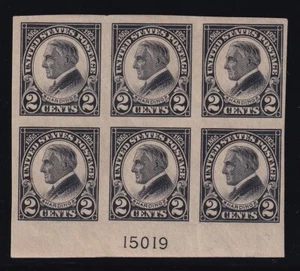 611 XF OG mint lightly hinged plate block with nice color ! see pic ! - Picture 1 of 1