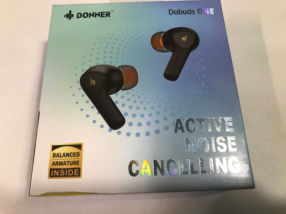 Donner Noise Cancelling Wireless Earbuds, Bluetooth 5.2 Earphones Black or White