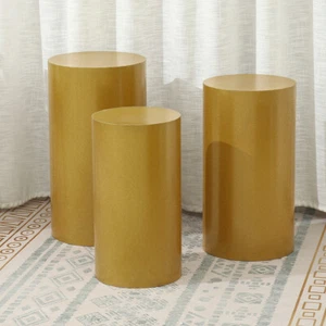 3PCS Cylinder Backdrop Pedestal Stand Display Riser Plinth Wedding Party Tools - Picture 1 of 8