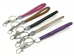 Glitzer Leder Strass Armbänder Schlüsselanhänger Schlüsselanhängsel für Schlüssel Handtaschen Geldbörsen - Bild 1 von 11
