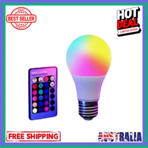 10W E27 LED Bulb Light 16-Colour Changing Remote Control RGB Globe Color Lamp AU - Picture 1 of 7