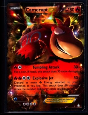 2015 Pokemon TCG CAMERUPT EX XY Primal Clash 29/160 Holo Rare - LP/NM 0408#70 - Image 1 of 2