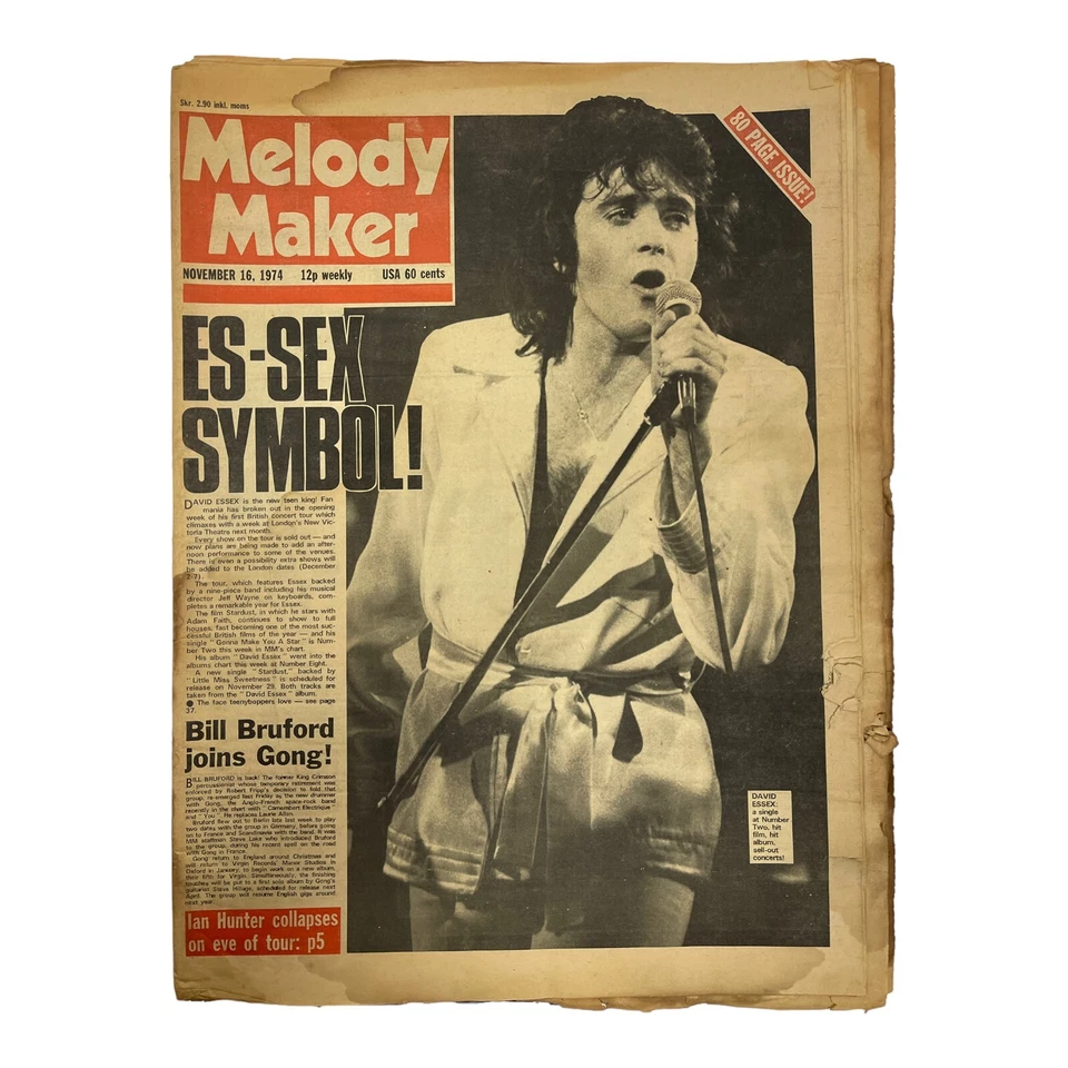 Melody Maker November 16, 1974 David Essex Jethro Tull Ron Wood Brian May - Image 1 of 2