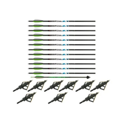 Killer Instinct Crossbows 12-Pack Hypr Lite 20-in Crossbow Bolts w/ Broadheads