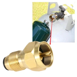 Safety POL Adapter Propane Refill Solid Brass Regulator Valve LPG Tank Coupler - Picture 1 of 10