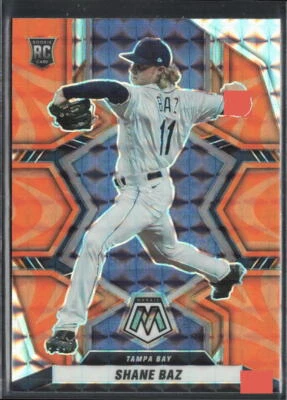2022 Panini Mosaic #247 Shane Baz Reactive Orange Mosaic Prizm Rookie Rays - Image 1 of 2