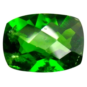1.26 ct AAA+ Mesmerizing Cushion Shape (8 x 6 mm) Green Chrome Diopside Gemstone - Imagen 1 de 1