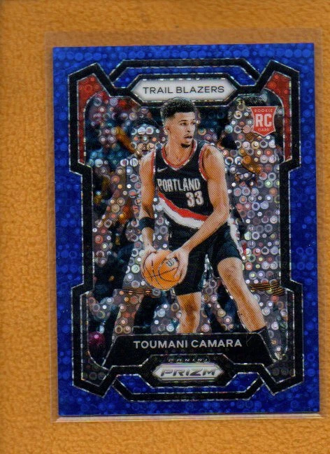 Toumani Camara 2023-24 Panini Prizm Rookie Prizms Fast Break Blue RC #164 /150