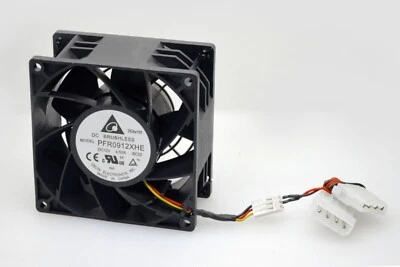 Ventilador Delta 12V 4.5A PFR0912XHE Enorme Flujo de Aire 92x92x38MM Sensor de Velocidad de 3 Hilos Foto 1 de 3