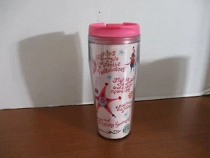 Pink STARBUCKS 2004 HOLIDAY Travel TUMBLER CUP~Flip Top~16 Ounce - Foto 1 di 4