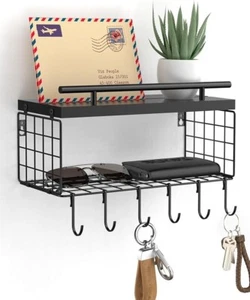 Porta llaves montaje en pared con cesta de almacenamiento - Correo colgante decorativo moderno - Imagen 1 de 1