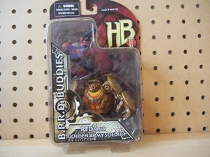 RARE Mezco Hellboy 2 B.P.R.D. Buddies - RED w/ Samaritan & GOLDEN ARMY SOLDIER - Picture 1 of 6