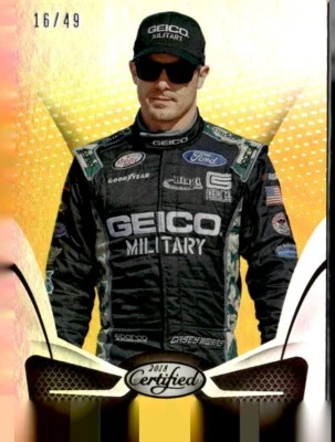 2018 Certified Racing Gold Foil Casey Mears Serial #16/49 #71 - Image 1 of 2