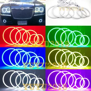 Anillo halo LED RGB para Chrysler 300C 05-10 faro antiniebla Bluetooth lámpara DRL - Imagen 1 de 12