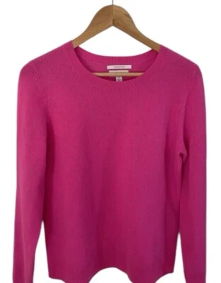 Suéter Nordstrom Mujer Rosa Medio 100% Cachemira Cuello Redondo Manga Larga Suave Foto 1 de 4