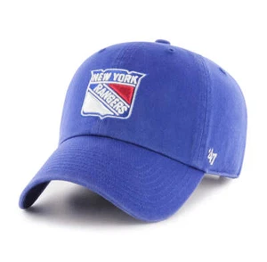 New York Rangers '47 Marca Real Azul Limpieza Ajustable Papá Sombrero - Imagen 1 de 2