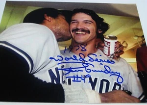 RON GUIDRY NY Yankees SIGNED 8x10 Photo  "1978 WORLD SERIES"  Reggie! - w/Coa - Picture 1 of 1