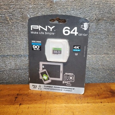  PNY ELITE-X 64GB MICRO SDXC CARD  - Image 1 of 2