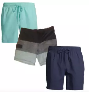 Men's Swim Trunks Blue Navy Light Blue Baby Blue Pool Shorts Beach Bottoms - Picture 1 of 7