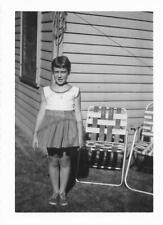 SCHOOL GIRL Found Photograph bw FREE SHIPPING Original Portrait VINTAGE 01 31 I