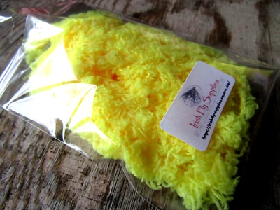 Irish Fly Supplies 3 Core Fluffy Egg Yarn Solar Flare Yellow , Egg flies