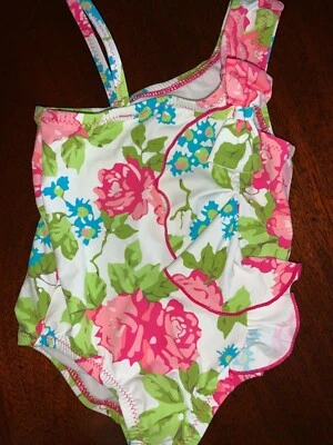 NUEVO CON ETIQUETAS 2T Granate Colina Una Pieza Take a Bow Traje de Baño Hermoso Patrón Rosa ÚLTIMO Foto 1 de 2