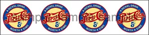 (4) PEPSI VINTAGE STIL WORTH A DIME ABZIEHBILD 1" - Bild 1 von 1
