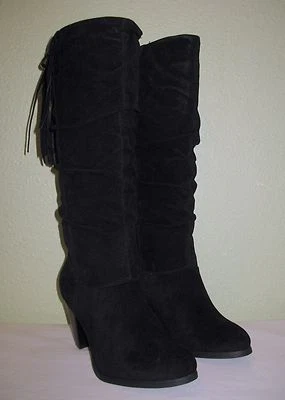 BOTAS MUJER NEGRAS FX GAMUZA RAMPAGE FLECOS HASTA LA RODILLA 9.5 EU 39.5 40 40.5 Foto 1 de 4