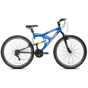 Men's 29" Flexor Dual Suspension Mountain Pro Bike Off Road Tires 21-Speed, Blue - Picture 1 of 2