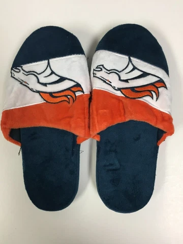 Denver Broncos Mens Colorblock Slide Slippers Cover