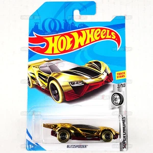 2018 Hot Wheels BLITZSPEEDER gold Treasure Hunt- Super Chromes - HW 1:64 FKB27 - Picture 1 of 2
