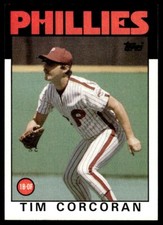 1986 Topps Baseball Card Tim Corcoran Philadelphia Phillies #664