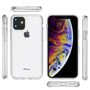 Hard Transparent Clear Acrylic TPU cellphone case For iPhone XR ,11 Pro  - Photo 1 sur 8