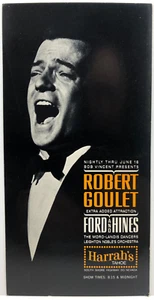Robert Goulet, Ford and Hines at Harrah's Casino Lake Tahoe Postcard May 1968-71 - Picture 1 of 2
