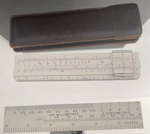 "Bolsillo vintage DIWA 641 6"" pulgadas" Regla deslizante con estuche de cuero Dinamarca /Ver detalles - Imagen 1 de 7