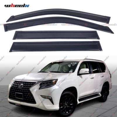 PARA 2010-2023 LEXUS GX460 VISERA DE VENTANA LATERAL PROTECTOR DEFLECTOR DE LLUVIA PARA SOL 4 PIEZAS/JUEGO Foto 1 de 4