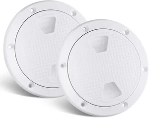 Paquete de 2 cubiertas de acceso a escotilla de inspección de 6" hechas por Amarine blancas - Imagen 1 de 9