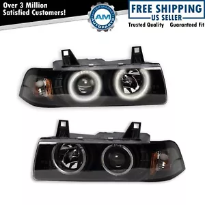 Headlight Assembly Set Driver & Passenger Side Fits 92-99 BMW - Picture 1 of 7