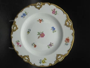 Meissen Prunkgedeck Kuchenteller Streublümchen B-Form Barock 1.Wahl - Bild 1 von 4