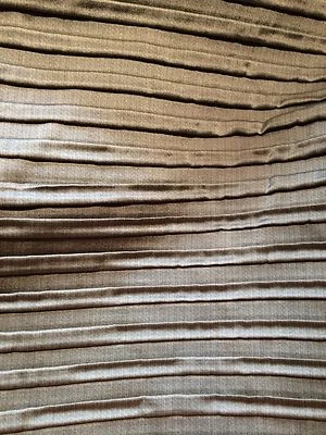 BART HALPERN Horizontal Pleat green stripe rayon silk knit back 2+ yds NEW - Image 1 of 4