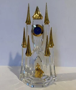 NIB 1992 Cinderella Castle Franklin Mint MIDNIGHT ENCHANTMENT CLOCK Crystal Gold - Picture 1 of 16