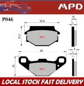 P046 REAR MOTORCYCLE BRAKE PADS HUSABERG All Models 1989-1994 - Picture 1 of 2