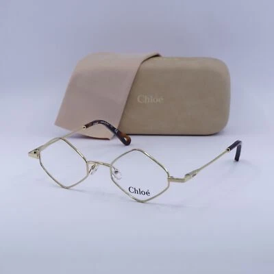 Chloe CE2158 717 Yellow Gold 46mm Eyeglasses New Authentic - Image 1 of 4