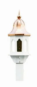 Kleines Vogelfutterhaus mit Kupfer Glockenformdach Amish-made - Bild 1 von 1