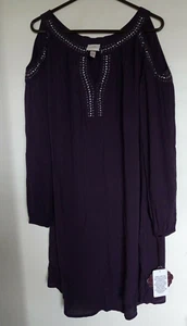 Womens Knox Rose Purple Cold Shoulders Dress Size XXL NEW - Picture 1 of 4