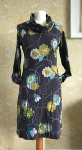 Adini Tunic Dress - Size S UK 10 - Grey Cowl Neck - Warm Jersey - Long Sleeves - Picture 1 of 5