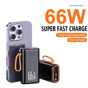 66W Fast Portable 100000mAh USB External Charger Power Bank LCD Battery Backup - Picture 1 of 13